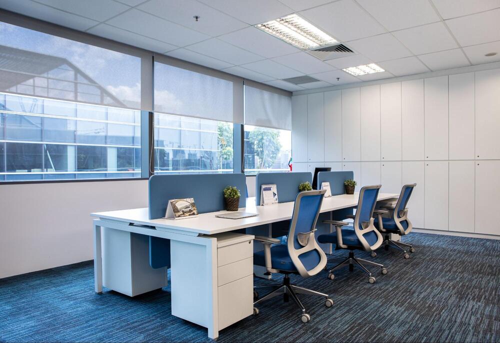 monochromatic office design